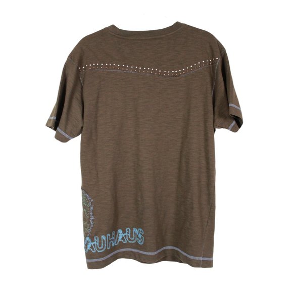 Bauhaus Vintage Olive Green Graphic T-shirt - Picture 2 of 14